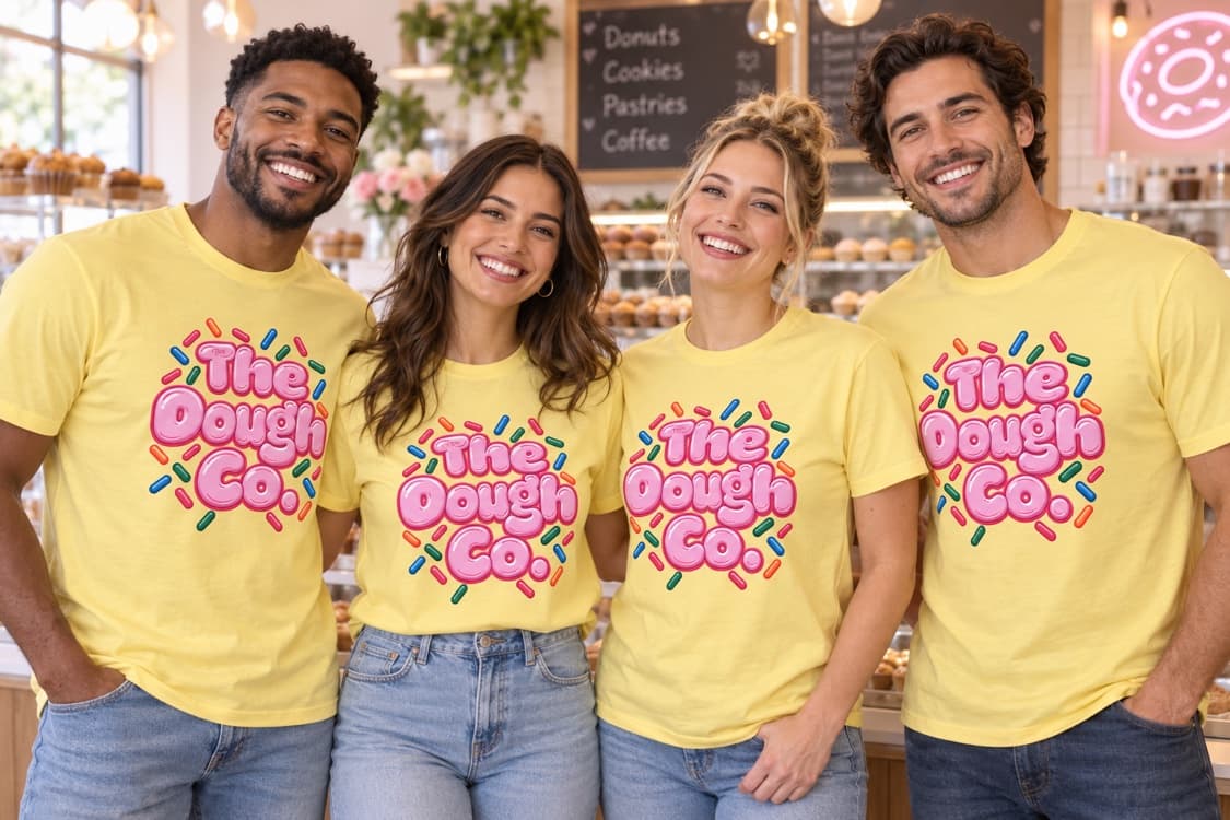Custom corporate t-shirts for teams, staff, and events